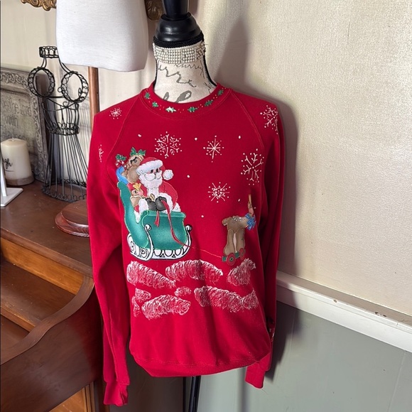 Jerzees Vintage 1990’s Red Sweatshirt Cozy and Stylish - Picture 1 of 5